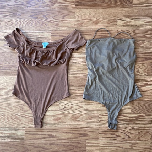 Rue21 Tops - NWT Bundle of Two Rue21 Brown Bodysuits Size Medium